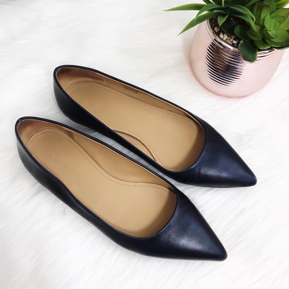 UGG Shoes - UGG Collection Linda Navy Leather Flats